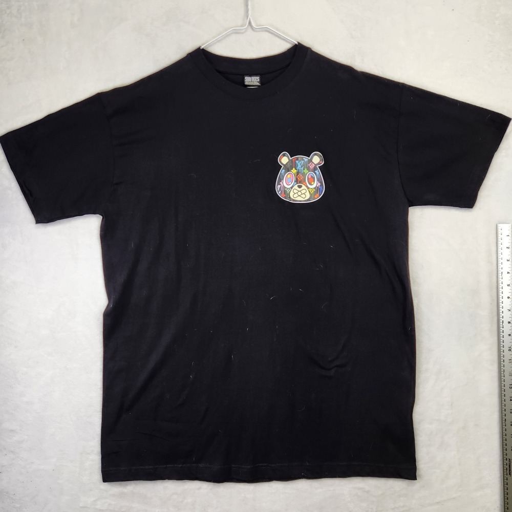 Sun‎ Tees Mens 3XL Kanye West Dropout Bear Graphic T-Shirt Black Cotton Hip Hop